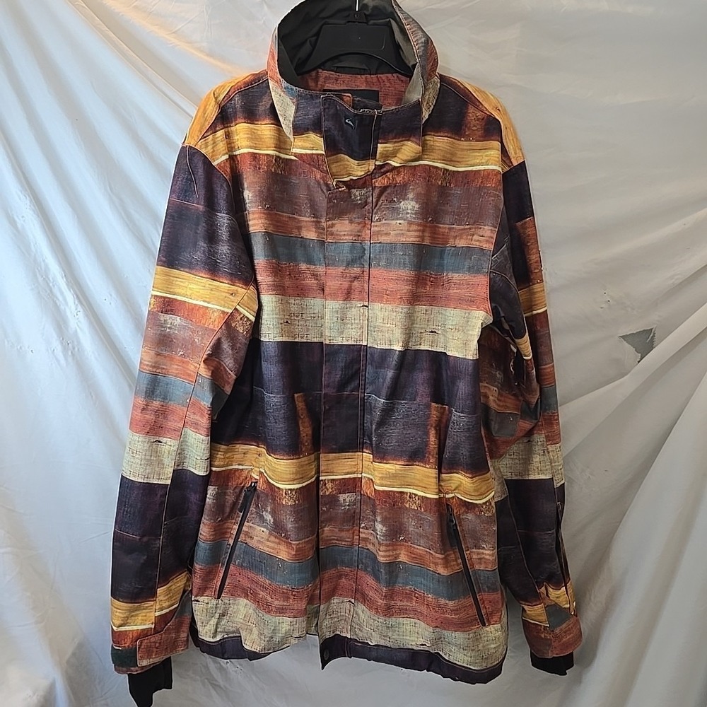 Quicksilver Mission Wood World Men's Jacket Coat Ski Skiing Retro 90s Y2K Sz XL